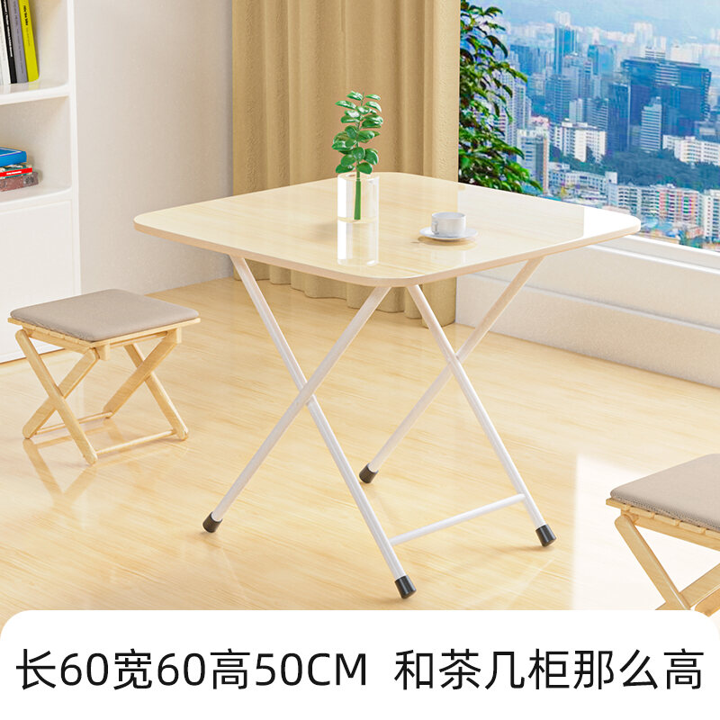 Foldable Table Side Stand Dining Table Simple Home Simple Dining Small Table 2 People 4 People