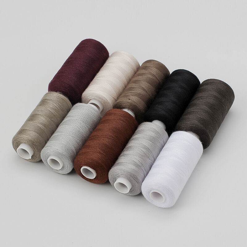 1 Set OF 10 Rolls Polyester 402 Sewing Thread For Manual and Mechanical Use 400 Yards DIY