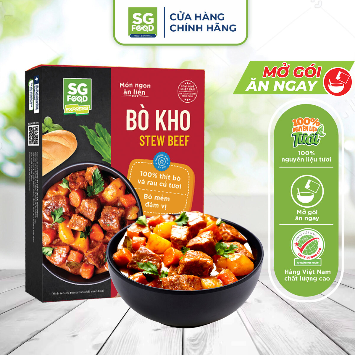 Bò Kho SG Food 200g - Bò mềm đậm vị, thơm ngon tiện lợi