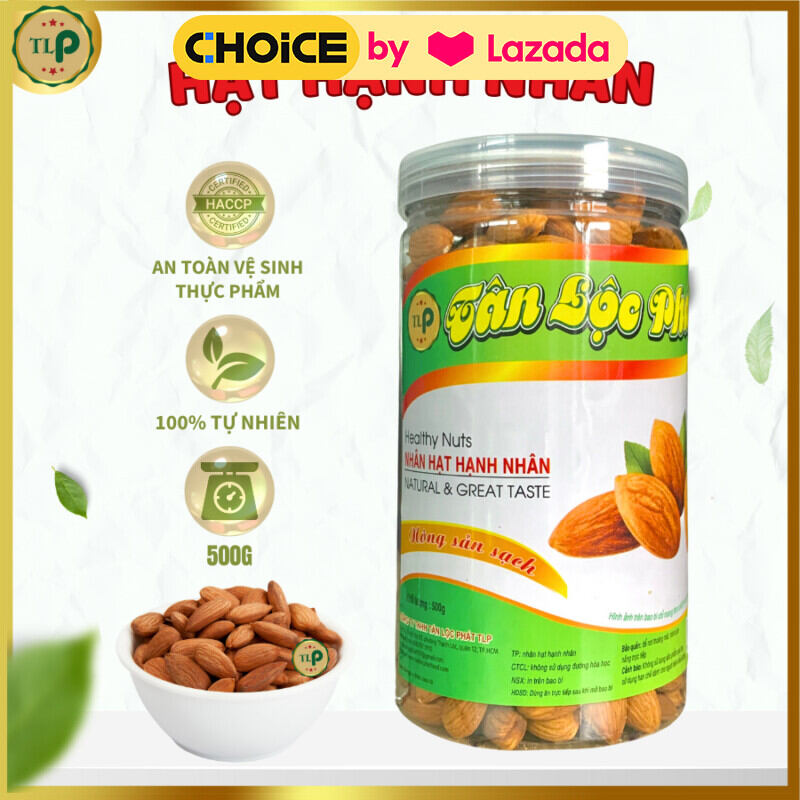 NHÂN HẠT HẠNH NHÂN TÂN LỘC PHÁT FOOD | HŨ 500G