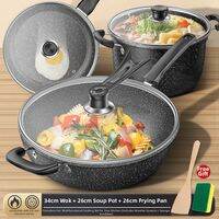 UKR | Anti-scald Non-stick Pot Set 3 Pieces