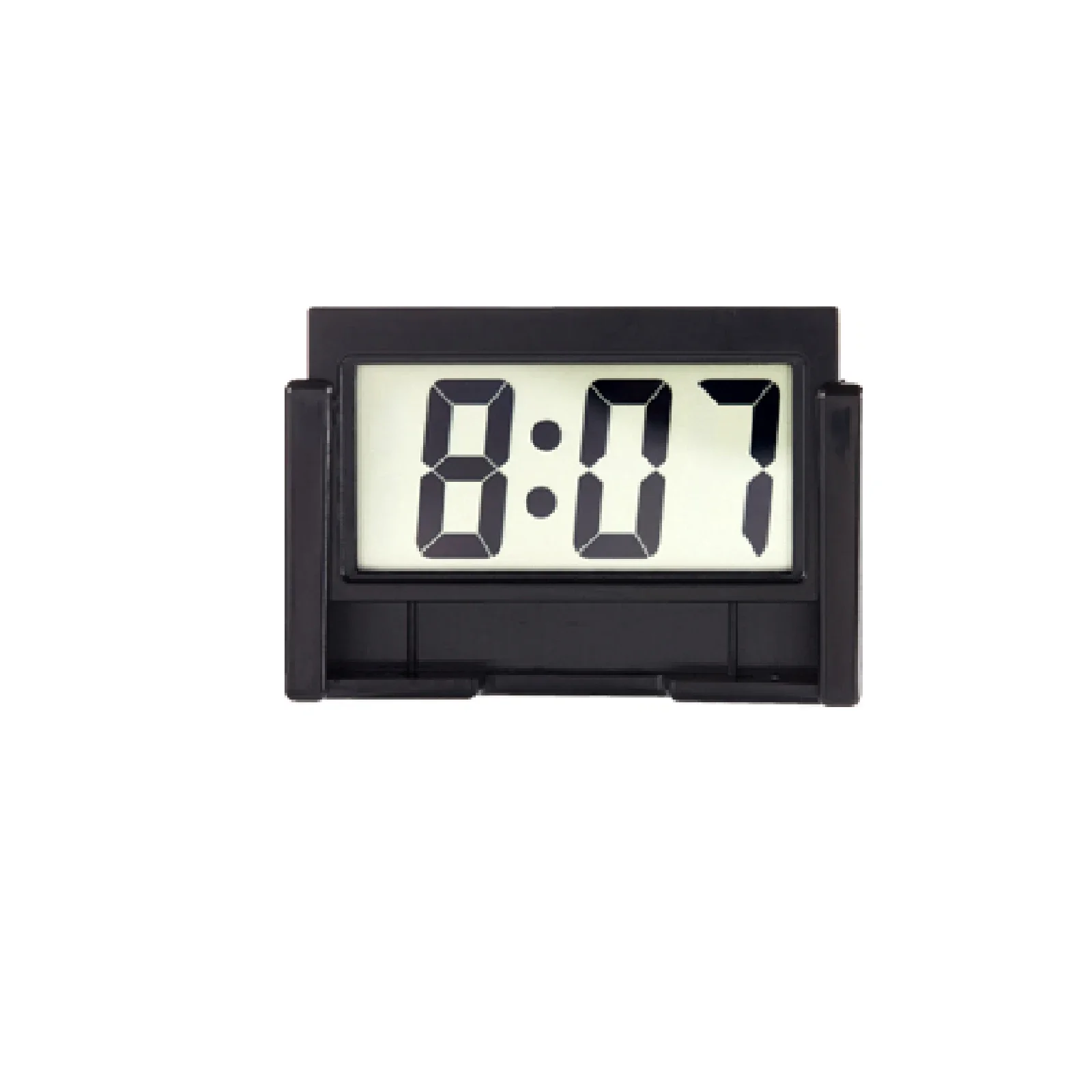 Mini Digital Desk Clock Date 12-Hour Time Display Portable Electronic Table LCD Clock for Travel Car Bedroom LR1130 Battery