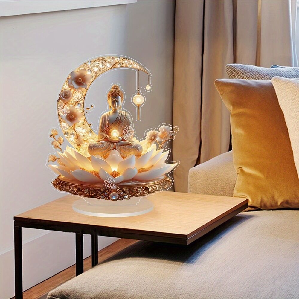 1PCS Lotus Terrace Buddha Statue Office Decoration Statue Suitable for Home Decoration and Office Decoration ReligiousDecoration