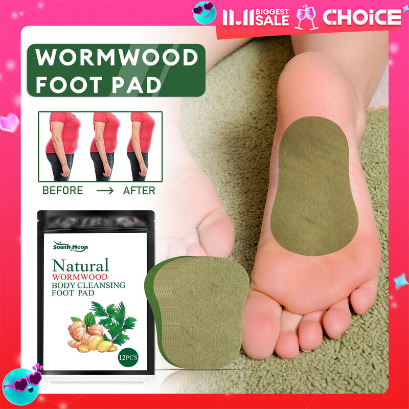 12pcs Wormwood foot patch relieve body pressure, improve blood circulation, eliminate vascular waste, slim down and shape, and care for feet ，Natural body cleansing foot pad