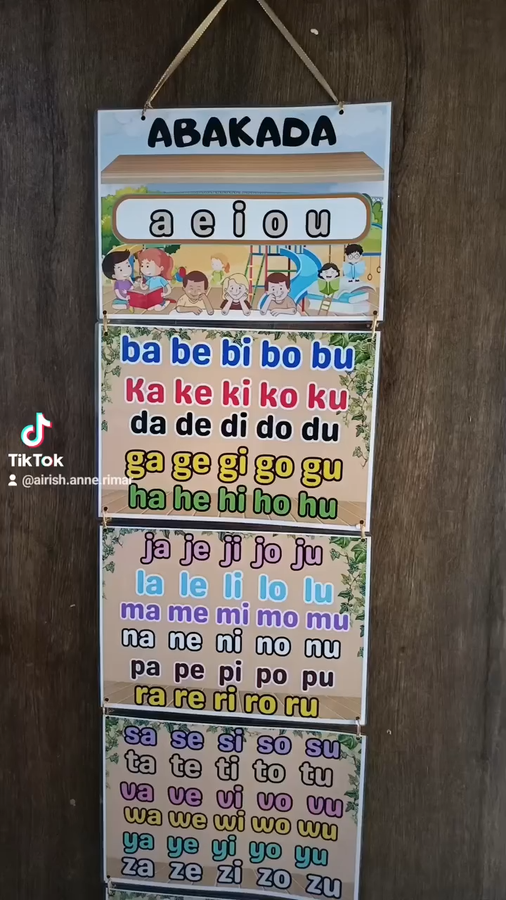 ABAKADA Learning Chart Laminated with 5 layer chart Hanging Chart ...