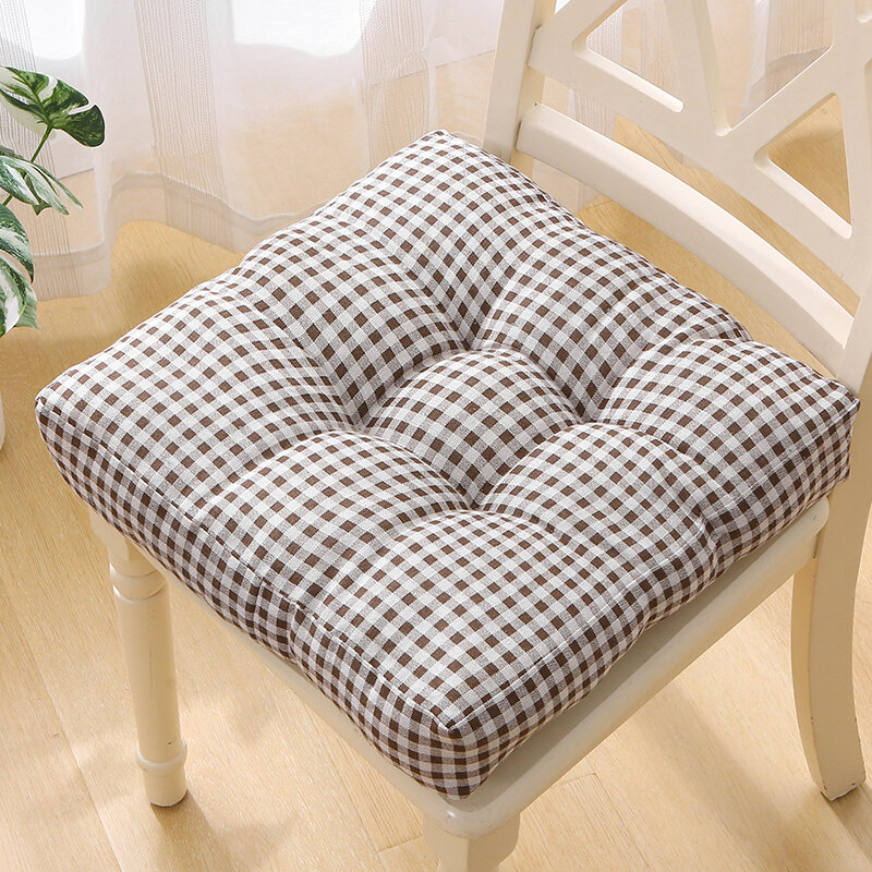 Thickened Seat Cushion Chair Pad Student Stool Bench Four Seasons Office Floor Butt Pad Modern Simple Style Square Plant Floral