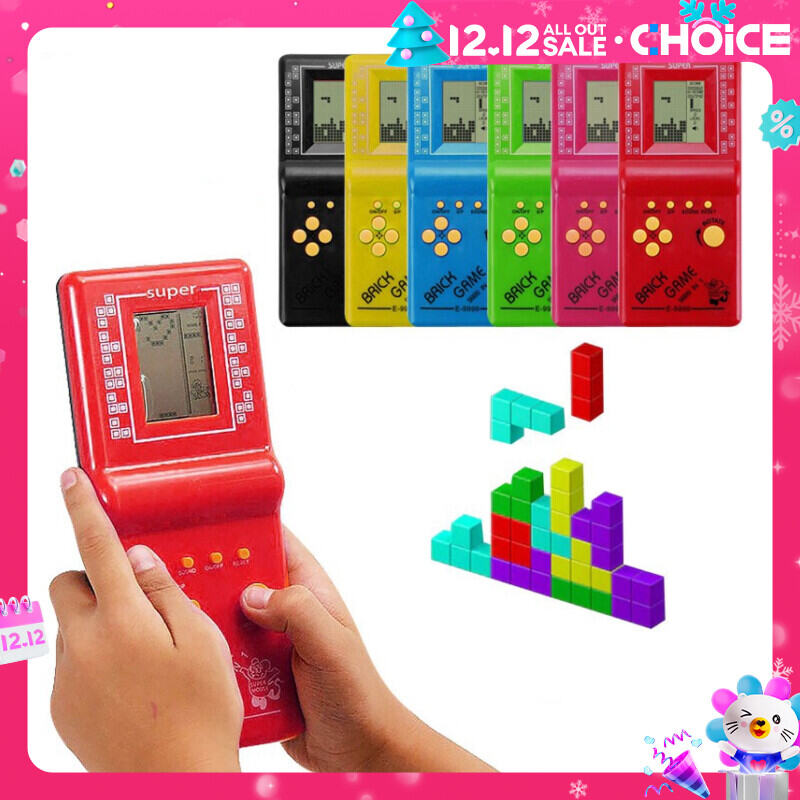 Máy chơi game cầm tay 4 nút cổ điển xưa Brick 10000 trò huyền thoại, máy game điện tử xếp gạch, xếp hình tuổi thơ 8x 9x (Không kèm pin)