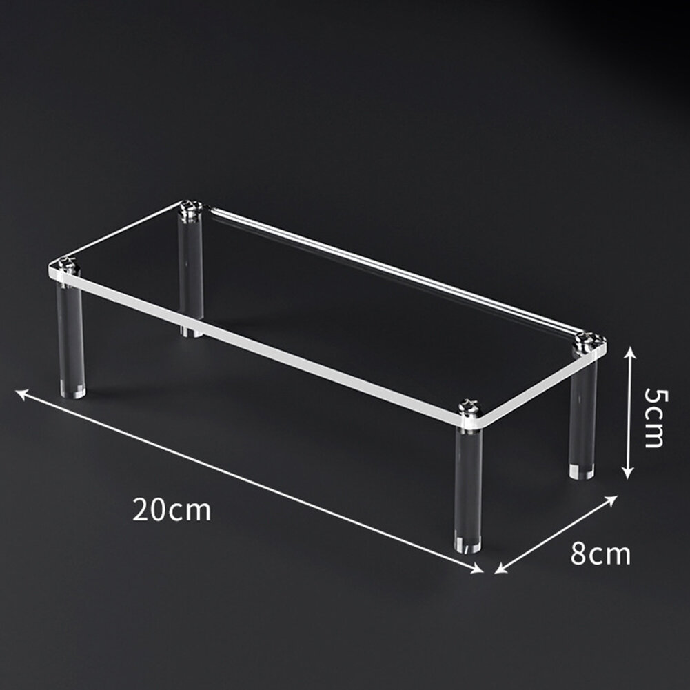 1-3 Layers Acrylic Display Stand Clear Display Riser Perfume Figurine Transparent Storage Rack Anime Figures Cupcake Shelf