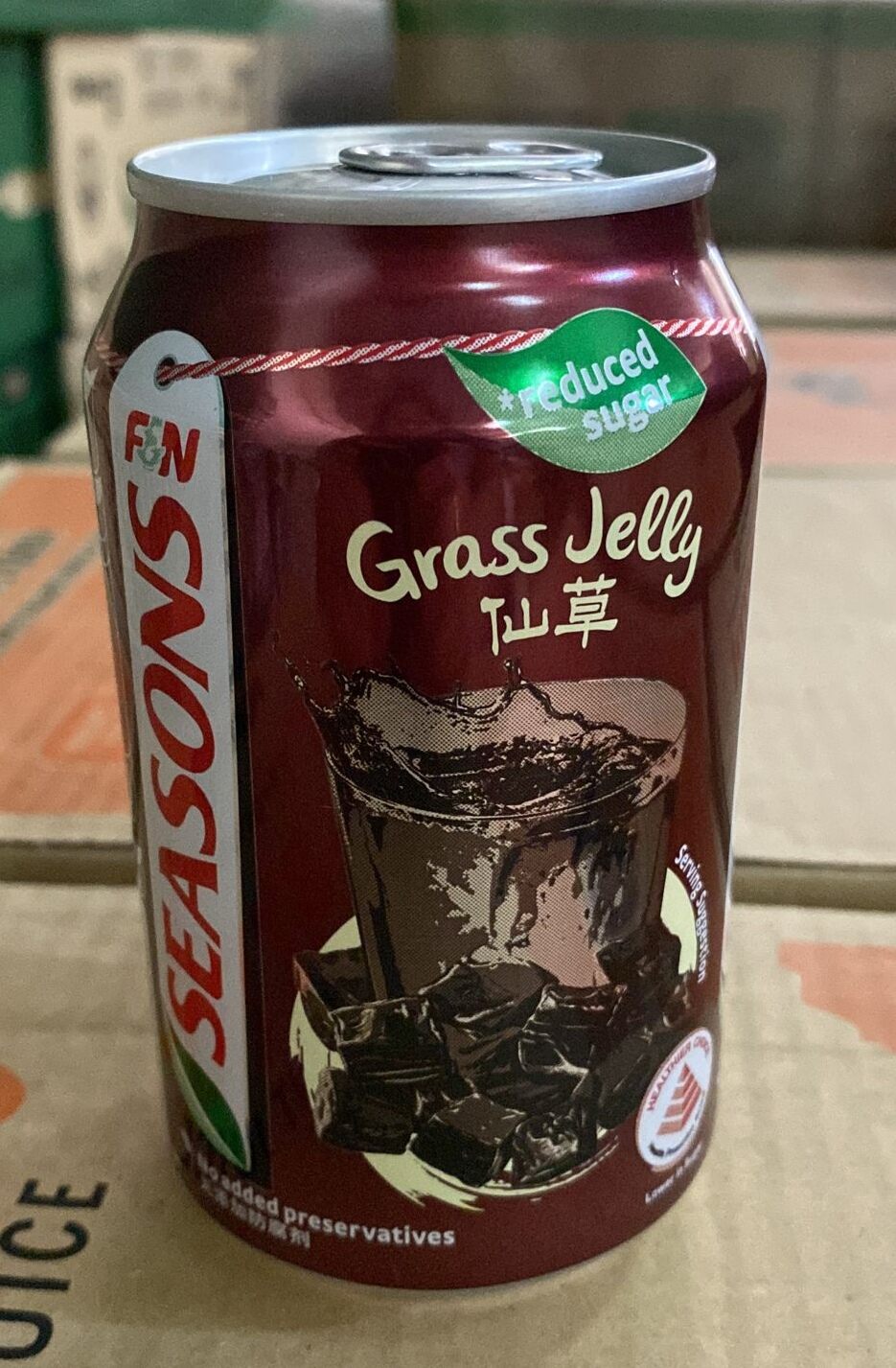 F&N Seasons Grass Jelly Reduced sugar 24 can x 300ml Lazada Singapore