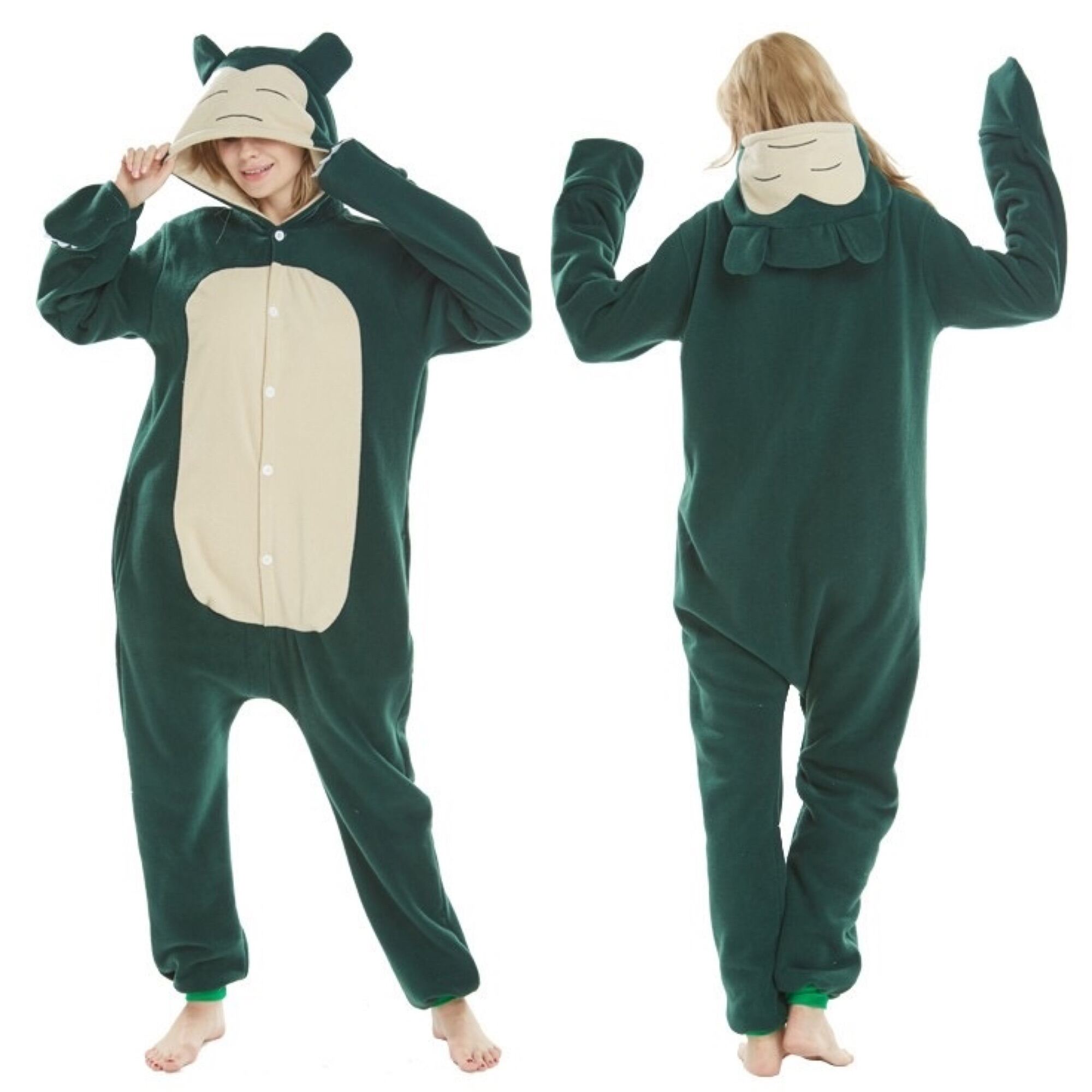 Snorlax Pokemon Character Overall Kigurumi Onesie Pajamas Sleepwear ...