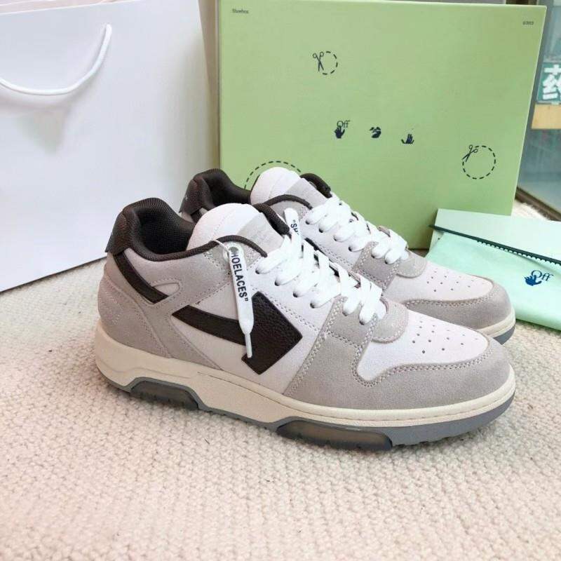 Off-White Thick-Heeled Casual Sports Shoes Unisex Fashionable Leisure Sneakers Luxury Women's Flat Footwear round Toe Mesh Inner · v10