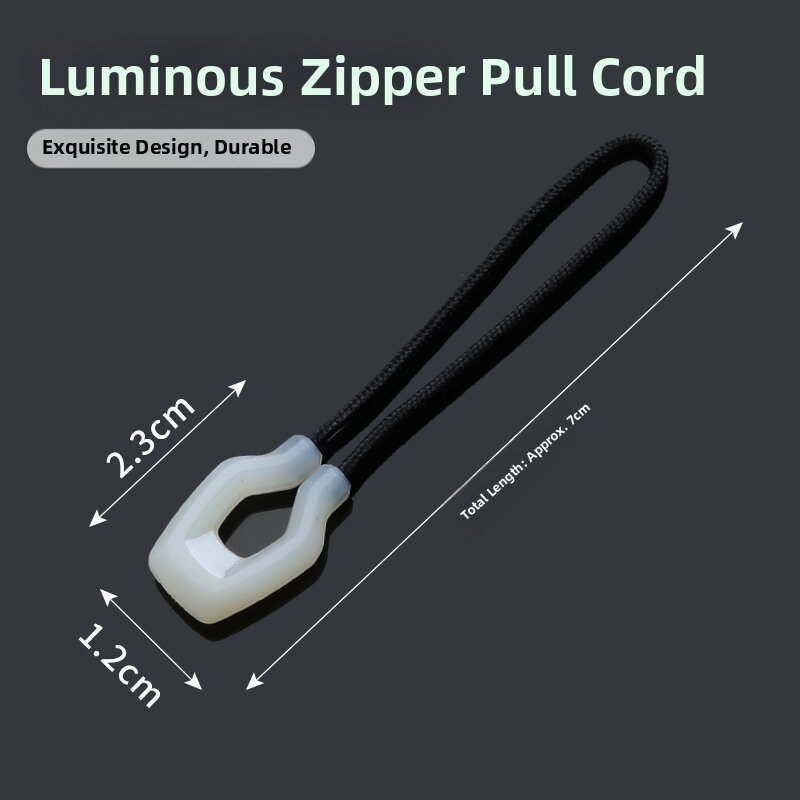 Luminous Zipper Head Accessory Detachable Puller Pendant Tail Rope Clothes Backpack Bookbag Luggage Zipper Head Zipper Puller