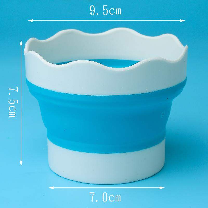 Portable Collapsible Silicone Paint Brush Washer Mini Water Bucket Holder Cup Watercolor Acrylic Oil Painting Cleaner