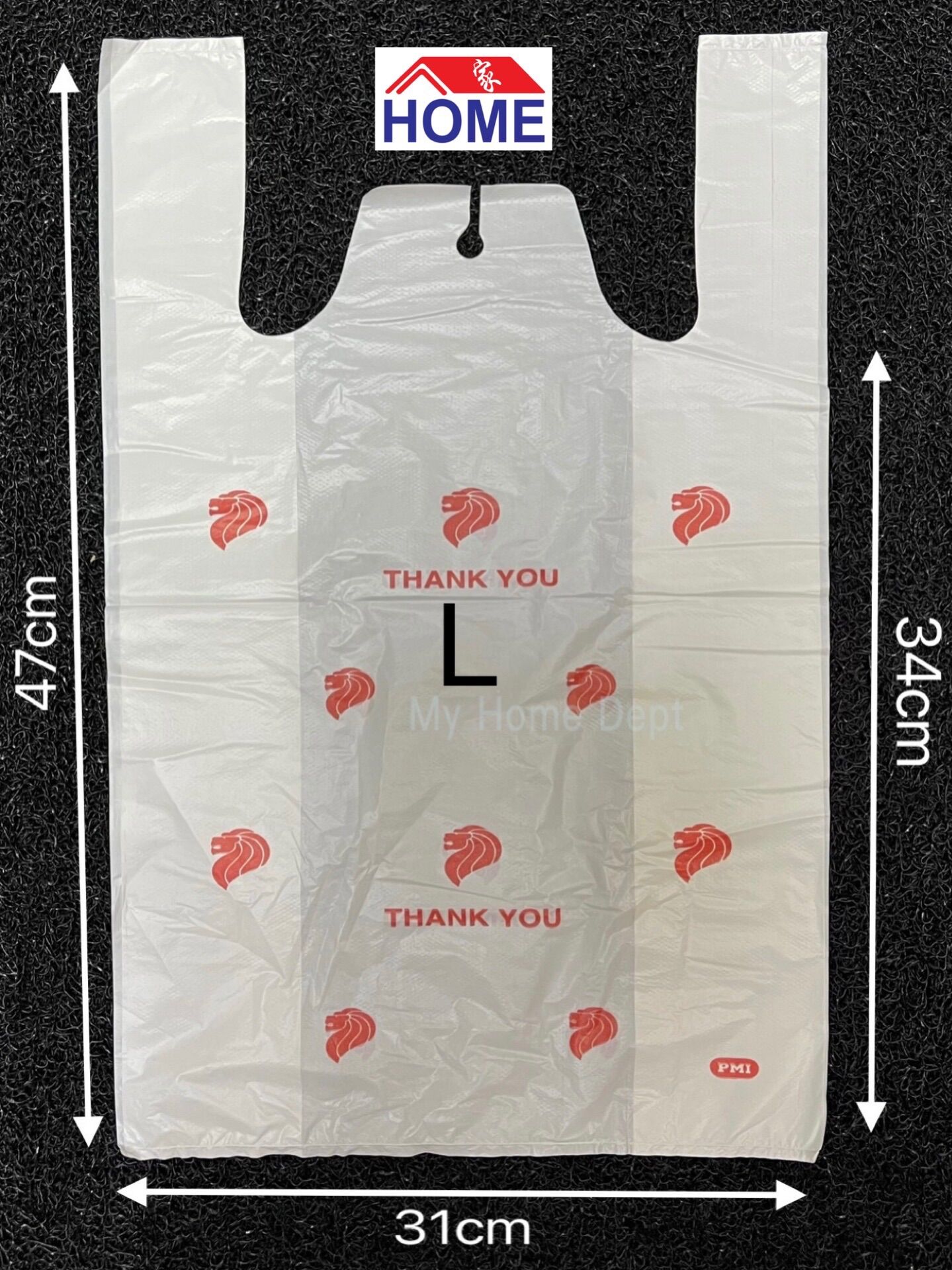 [Bundle of 10] Plastic Bag BBQ Bag Plastic Bag Groceries Bag - L