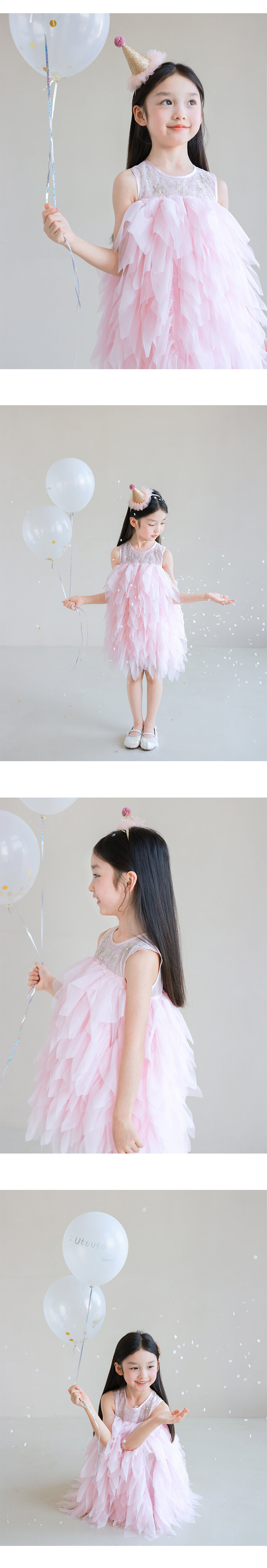 Vestido Ututo estilo princesa para niña, bordado con cuentas, falda de tul, sin mangas, verano, recién llegada, ropa infantil, vestidos para niños