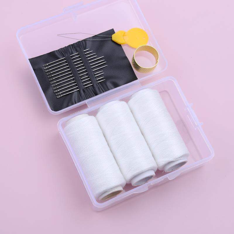 Home Use Sewing Threads Boxed Polyester Black White Colored