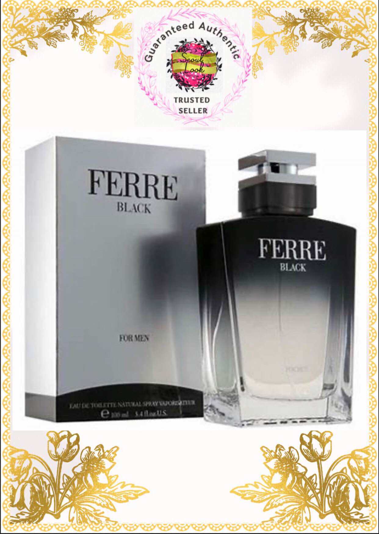 Ferre Black EDT 100ml for Men Retail Packaging BNIB Perfume Fragrance Lazada Singapore