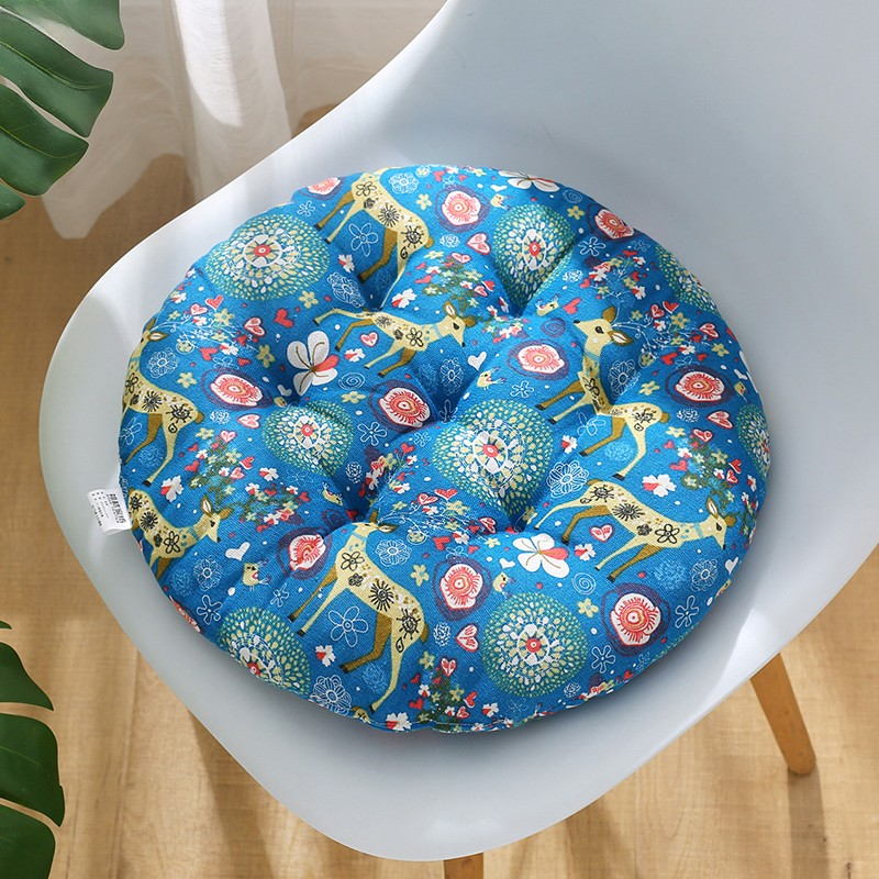 Thickened round Modern Simple Chair Pad ZUGE Textile Geometric Pattern Home Office Floor Sitting Cushion Four Seasons Chair Mat