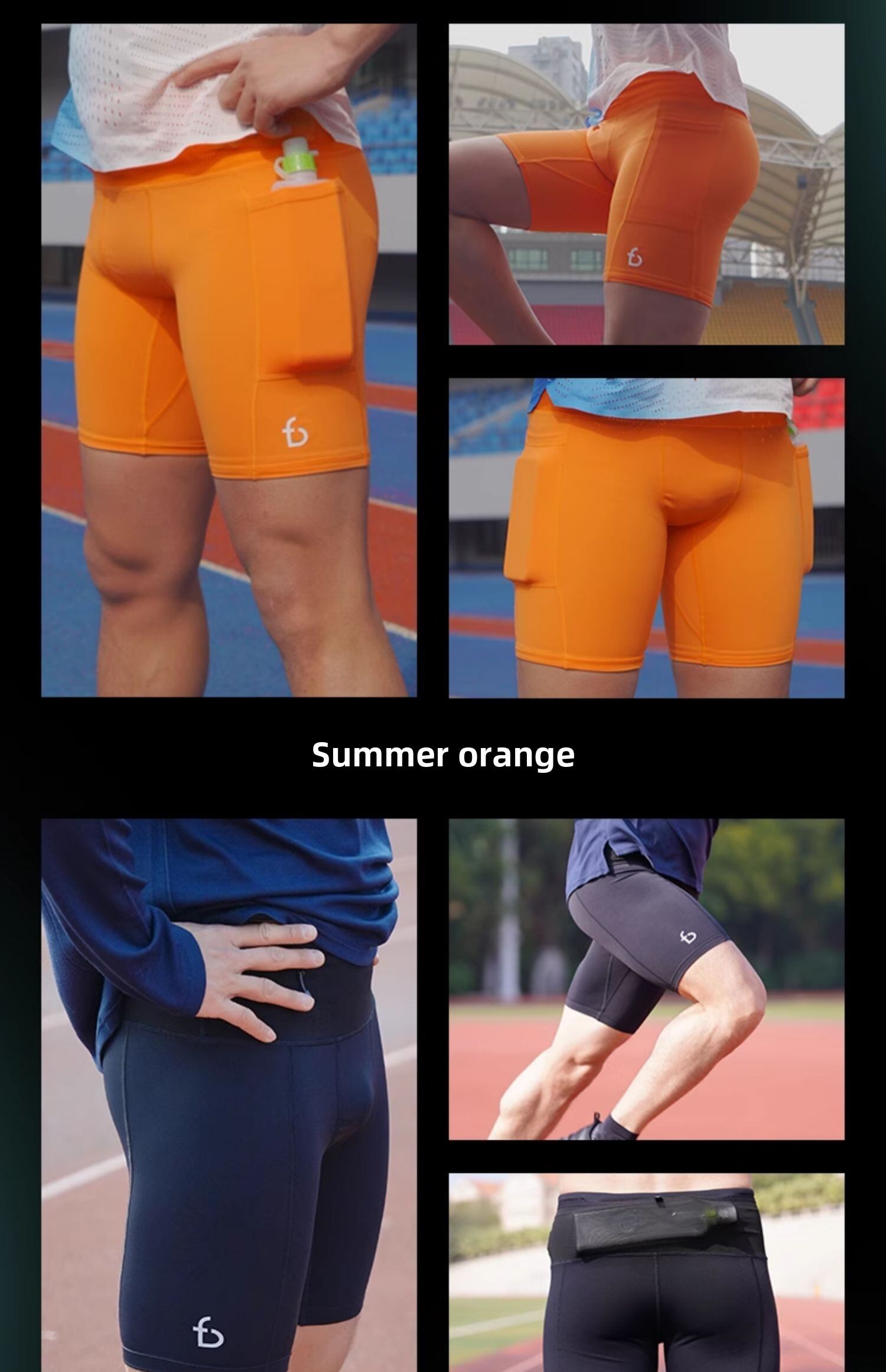 Marsupio da competizione FlipBelt Pantaloni a canguro 20 pantaloncini da corsa da uomo estivi a compressione stretta per maratona e allenamento fitness