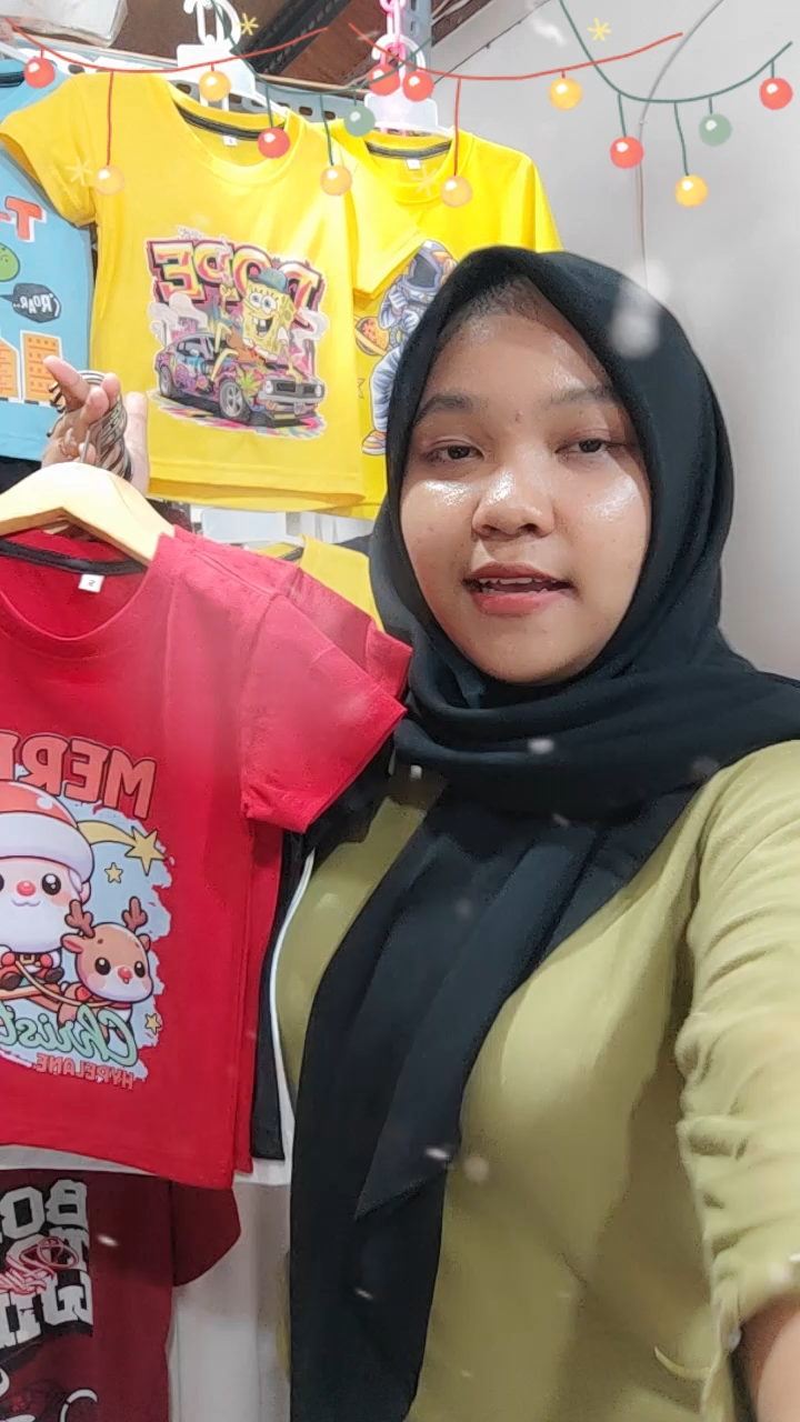 Code8.id DTF2 Baju Kaos Natal Anak Laki Laki Karakter Merry Cewek Best Seller MURAH DAN TRENDY