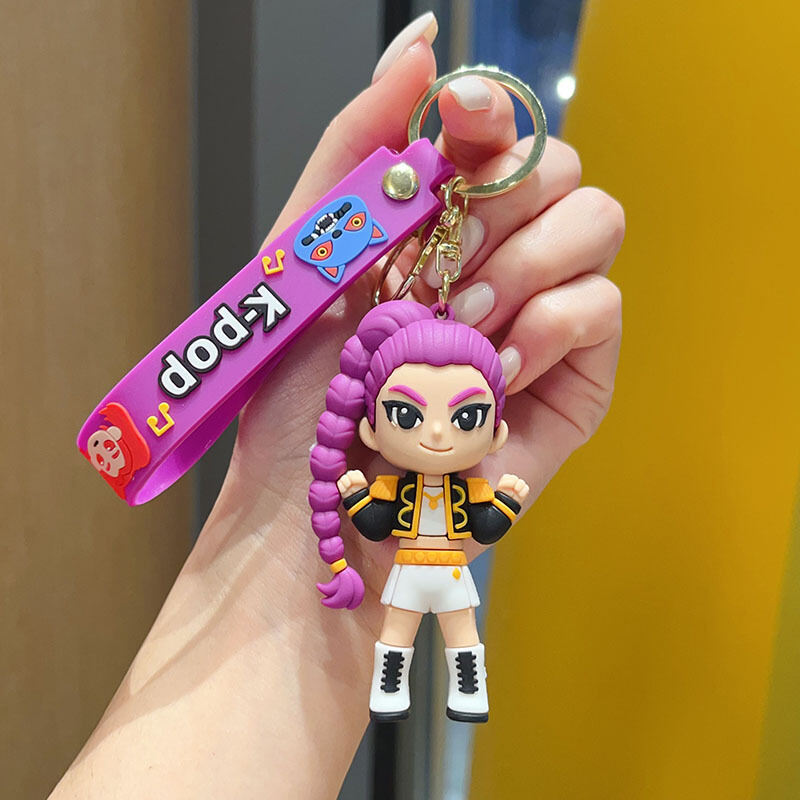 Hot Toys | 2026 K-pop Idol Group Keychain Rumi Mira Zoey Anime Figure Keyrings PVC Backpack Pendant Birthday Chiritmas Gift Party Favors 키링