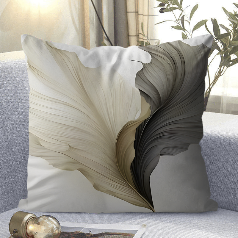 New Chinese Style Floral Plush Pillow Modern Simple Sofa Living Room Office Sample Room Backrest Cover Pillow Case