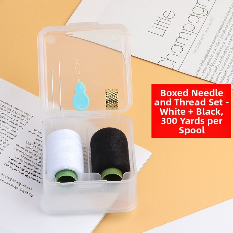 Home Sewing Thread Set Handmade DIY Polyester Thread Kit Black White Colorful Hand Sewing Thread Cross Stitching Tools