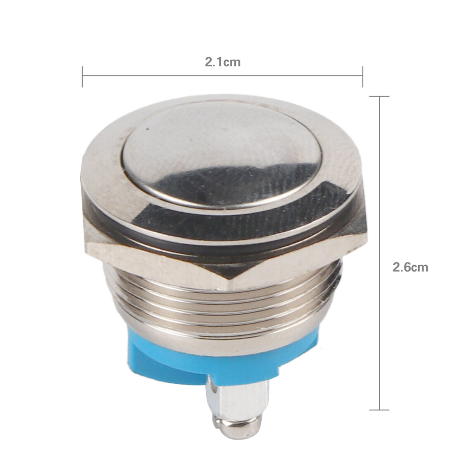 19mm không thấm nước xe nút bấm kim loại còi công tắc tạm thời 12V