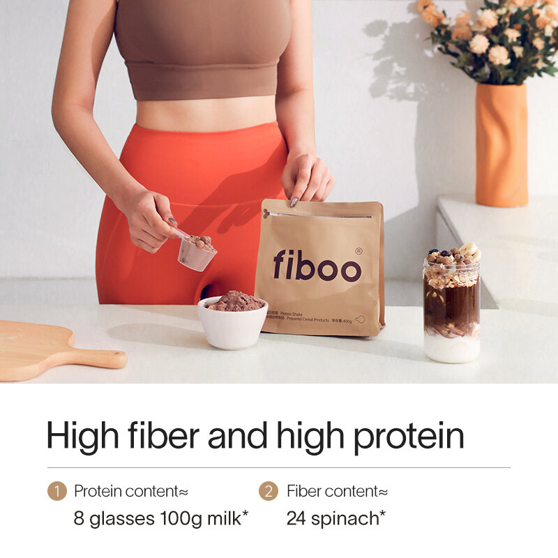 Fiboo Meal Replacement Powder Weight Loss Slimming Diet Protein Shake 400g. 