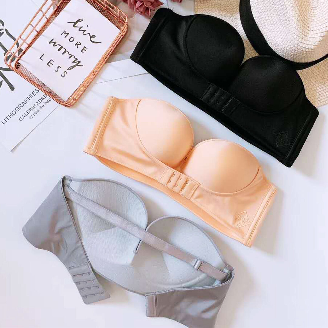 Áo Ngực Hở Lưng Gợi Cảm Không Dây Cho Nữ, Đồ Lót Vô Hình Có Khóa Cài Phía Trước Chống Trượt