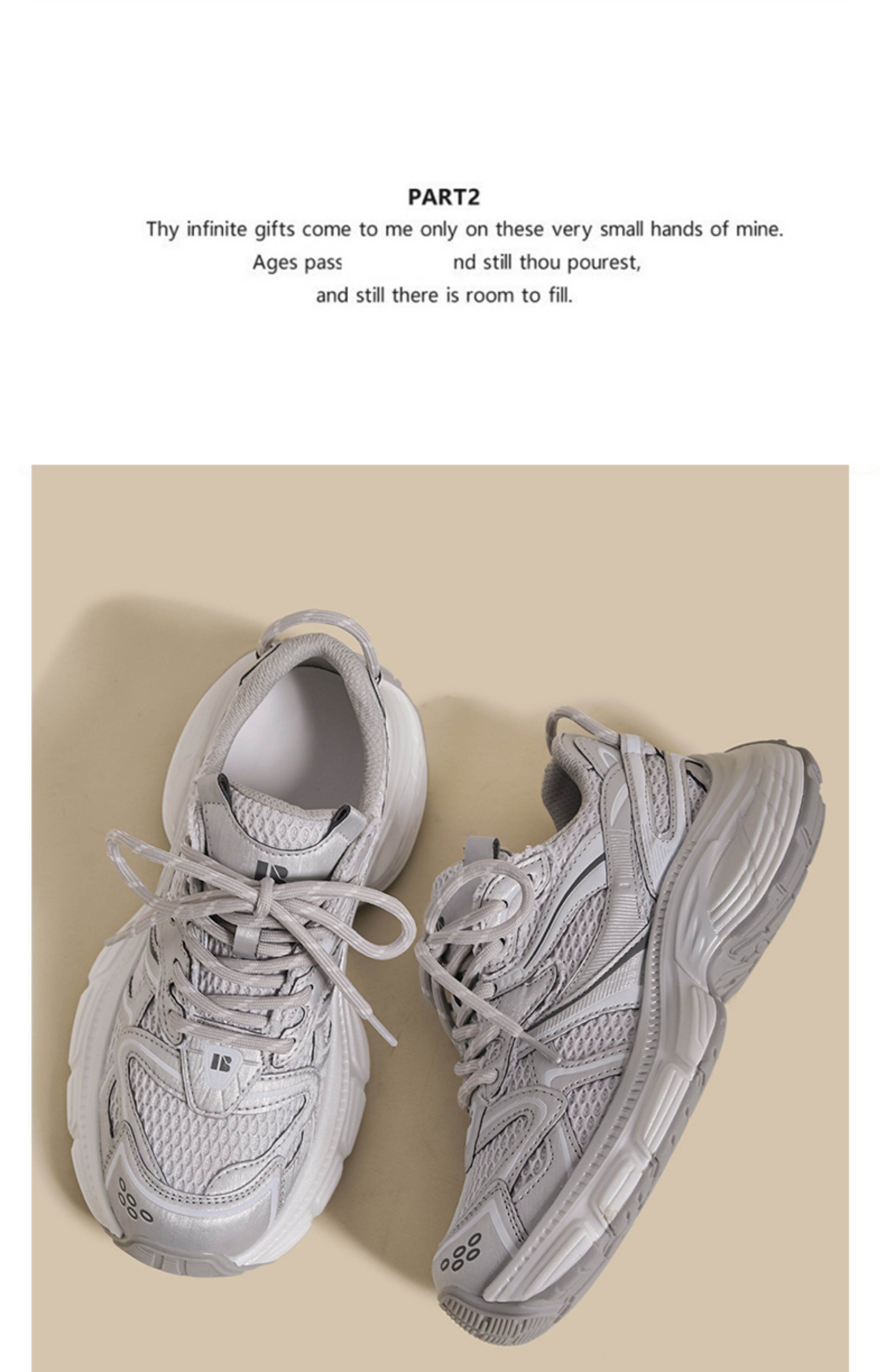 Spring 2025 Women's Dad Shoes Purple Breathable Mesh Versatile Flatform Thick Bottom Casual Sports Shoes Comfortable All-Match · v7