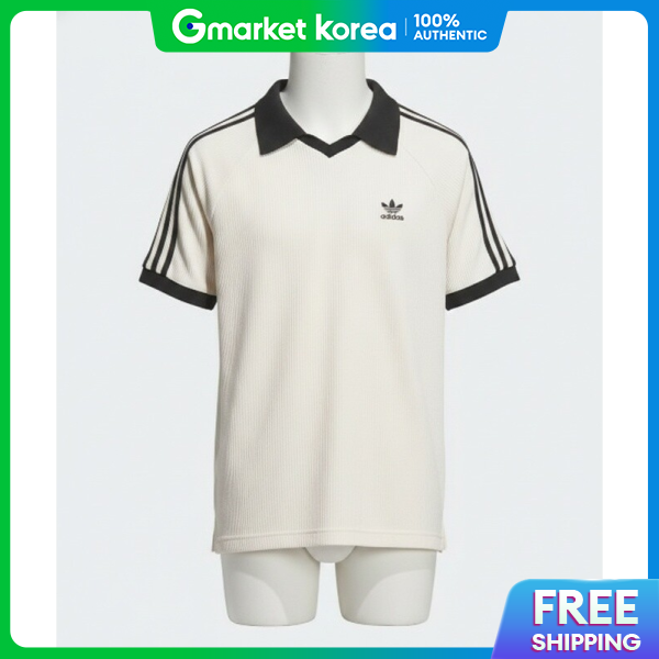 adidas | Adidas Waffle Short-Sleeve Polo Shirt Wonder White Jv9265