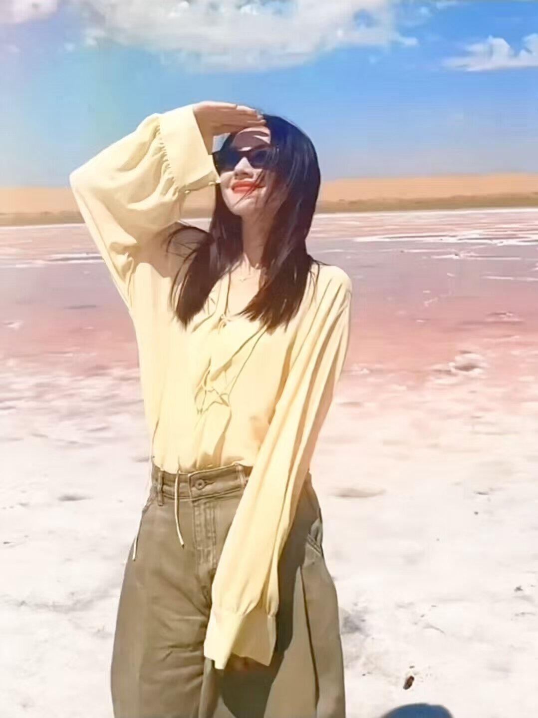 สไตล์เดียวกับ Retro Denim Female Spring 2024 ของ Gao Yuanyuan
