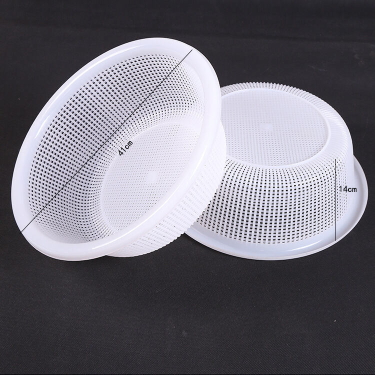 Factory Direct Sales Thickened Plastic round Sieve round Vegetable Washer Basket Drain Basket Plastic Basket Storage Basket Vegetable Washing Basket. 