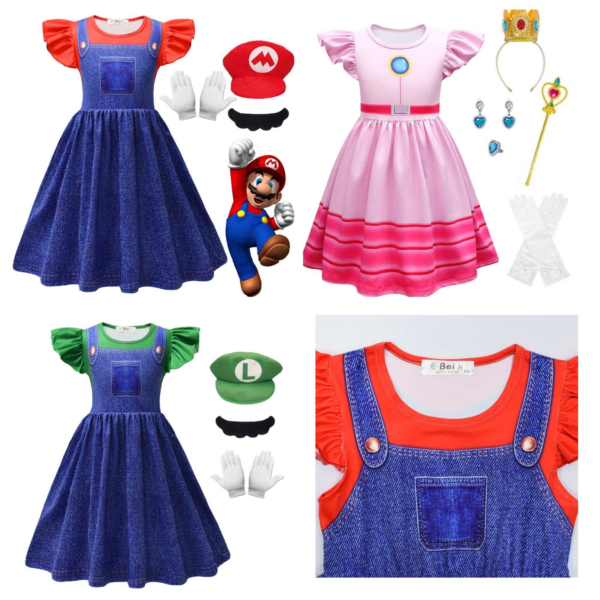 strapless open back dress Plus Level Up Princess Costume Set