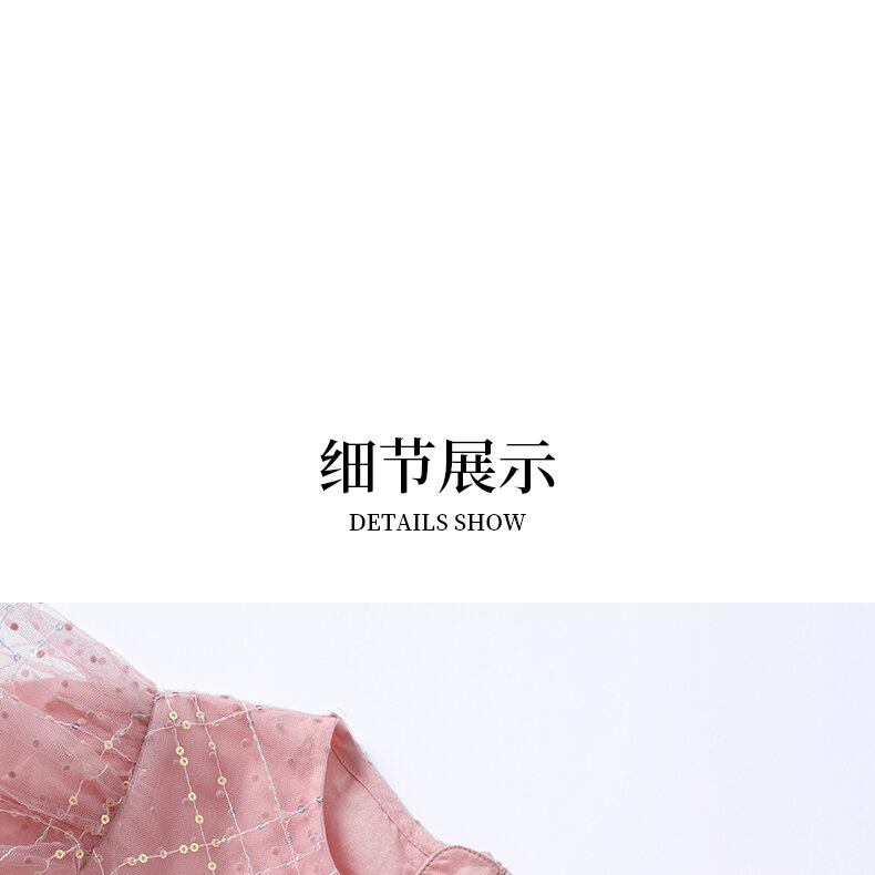 RBIGX Mädchenkleid im Prinzessin-Stil, schwarzer Netzrock mit Puffärmeln, Sommermode, Märchenprinzessinenkleid aus Nylonstoff