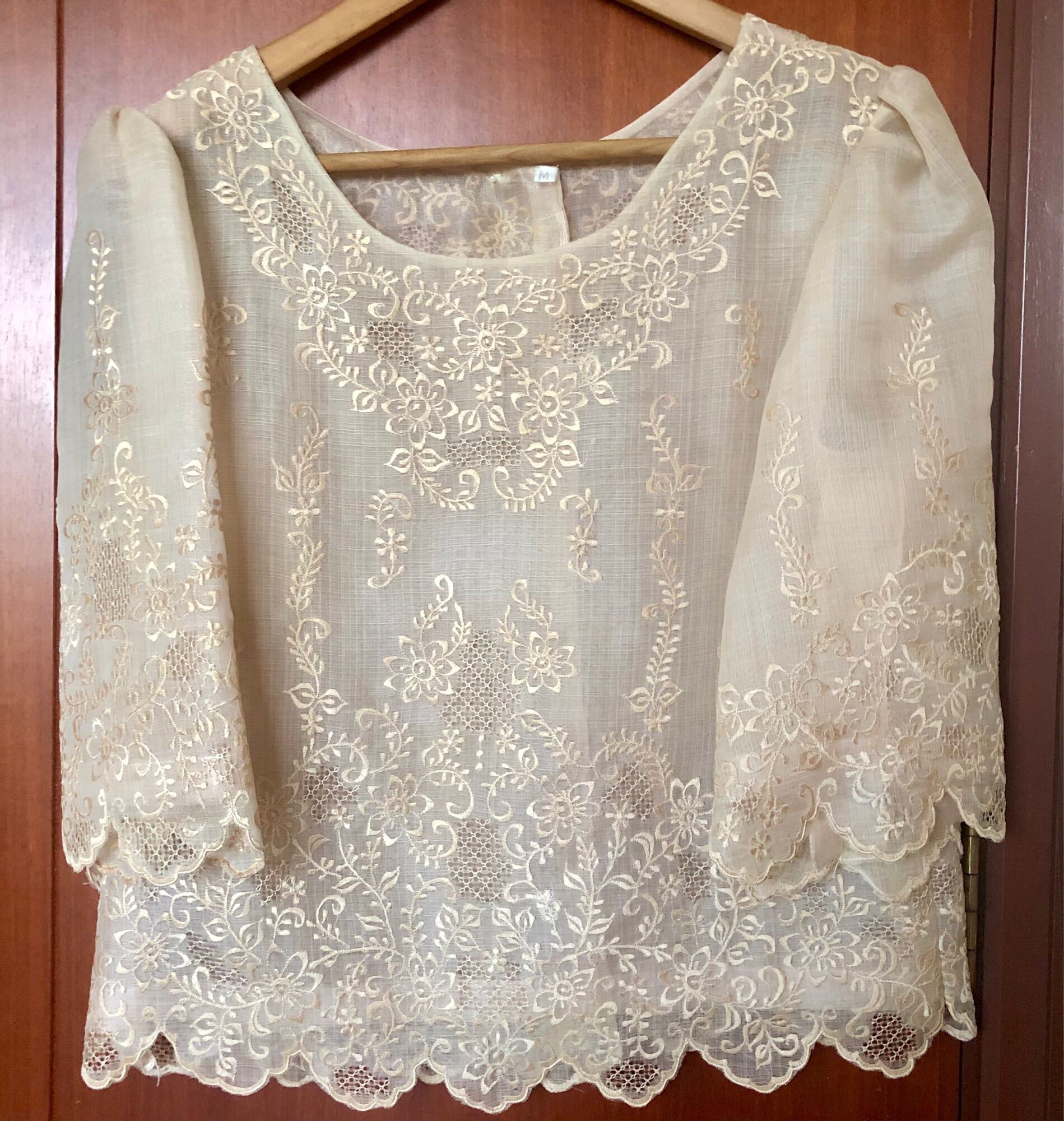 [SINGAPORE READY STOCK] Women’s Barong Tagalog Filipiniana Kimona Piña ...