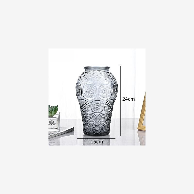 Nordic Minimalist Creative Luxury Transparent Glass Flower Vase for Wealth Bamboo And Lilies Living Room Dining Table Decor