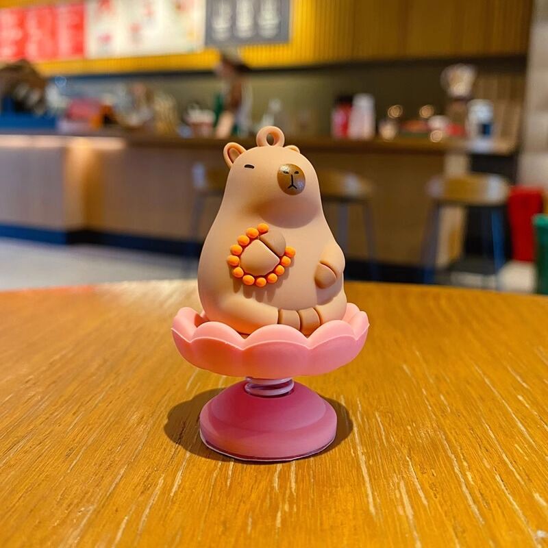 New Capybara Rocking Decorative Figure for Car Desk and Scooter