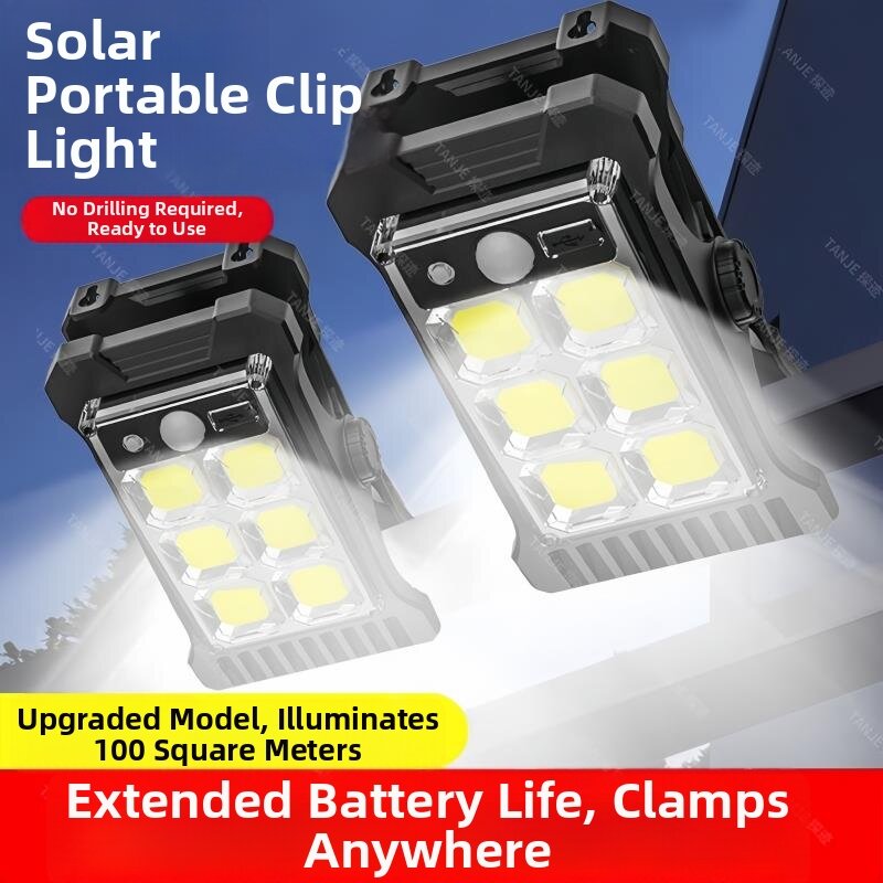 BAIXITANG | Solar Ultra-Bright Clip Light Waterproof Wall Lamp