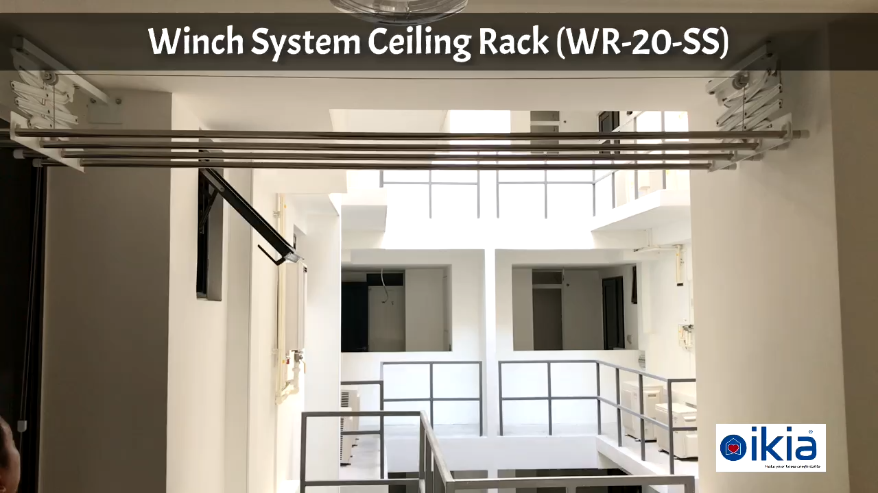 Winch system discount laundry drying rack