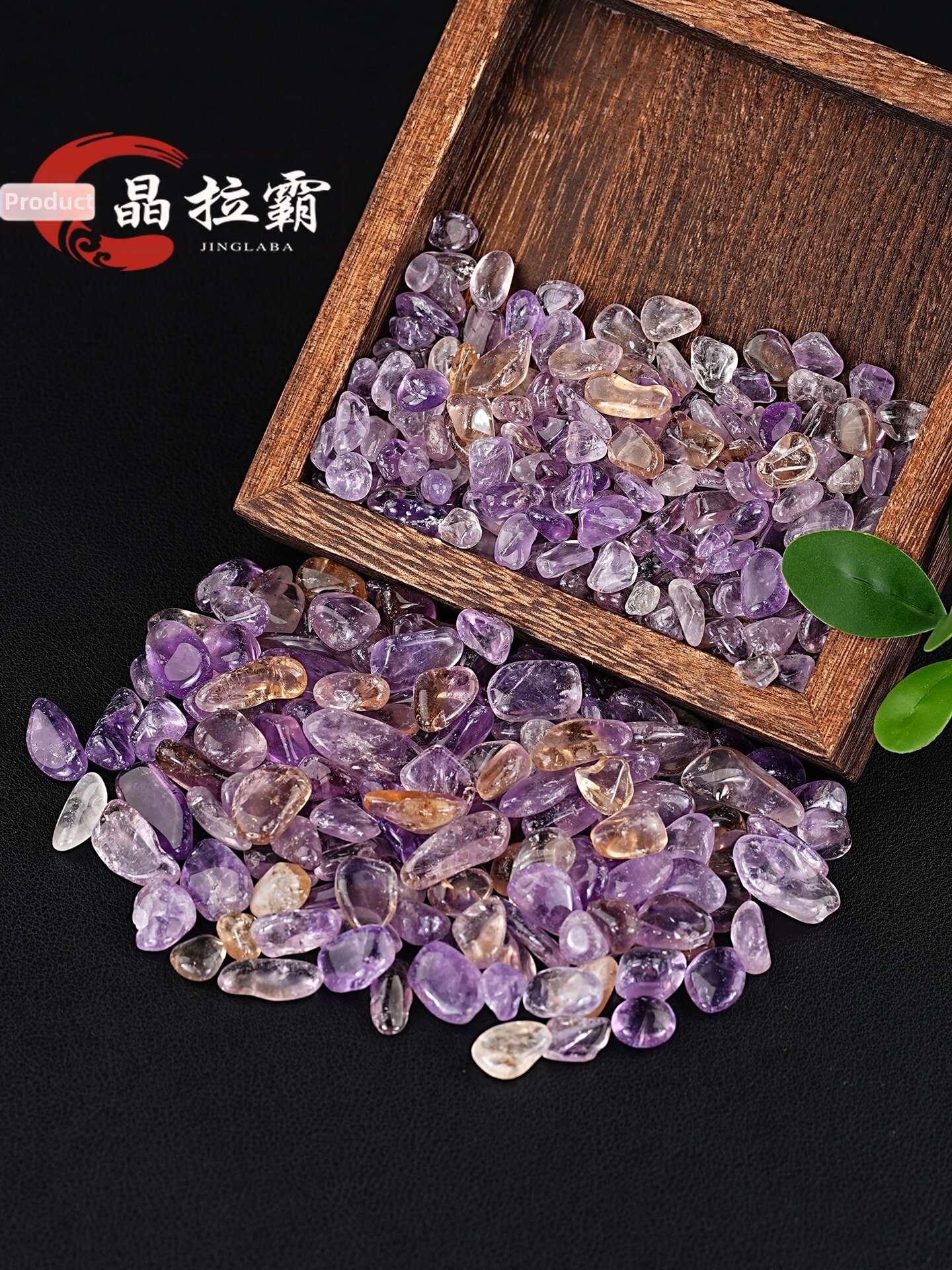 Natural Amethyst and Citrine Crystal Decorative Stone Fengshui
