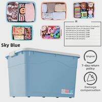 QIUZHISE | Large Capacity Plastic Storage Box with Wheels for Clothes