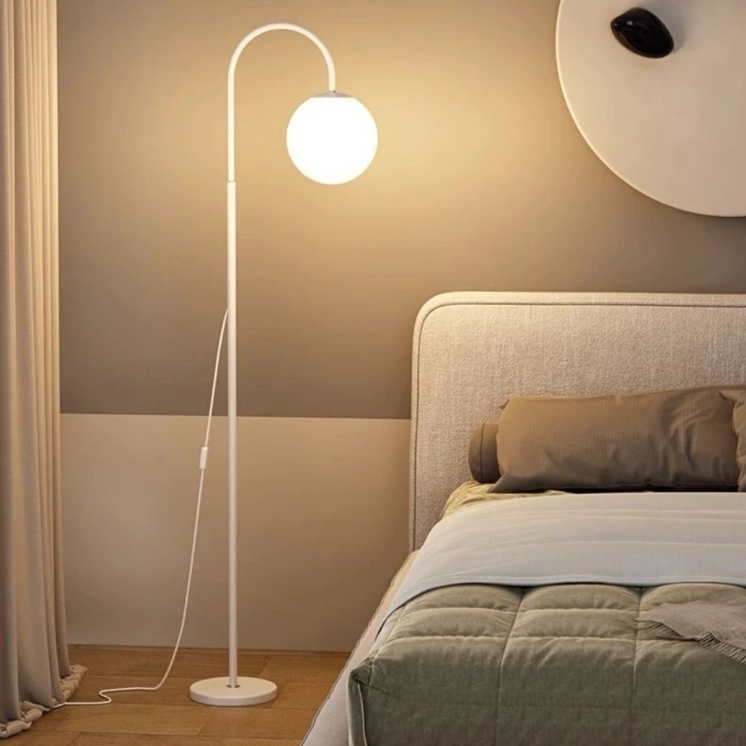 Modern Minimalist Moon Creative Floor Lamp Bedside Living Room Sofa Aluminum Iron LED Light Home Decorative Floor Lamp
