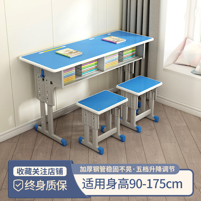 double student desk and chair