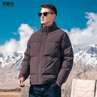 Enjeolon | 90% Goose Down Filling High Lofty Mens Winter Stand Collar Down Jacket