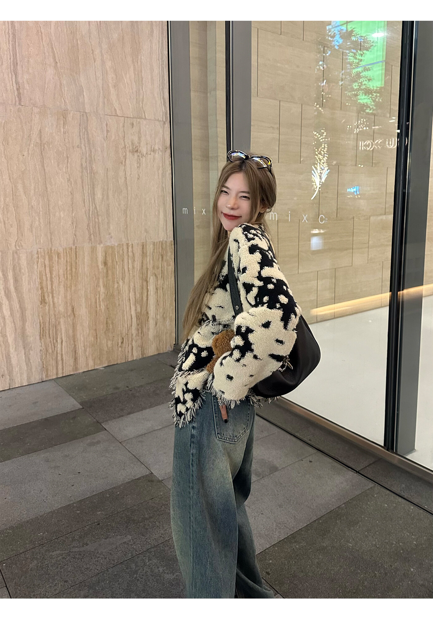 High Waist Wide Leg Jeans Women's Loose Fit Washed out Style Spring Autumn Denim Pants by LUU Peach Joy Slimming Effect · v2