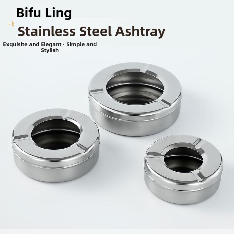 BAIFULING | Stainless Steel With Lid Ashtray