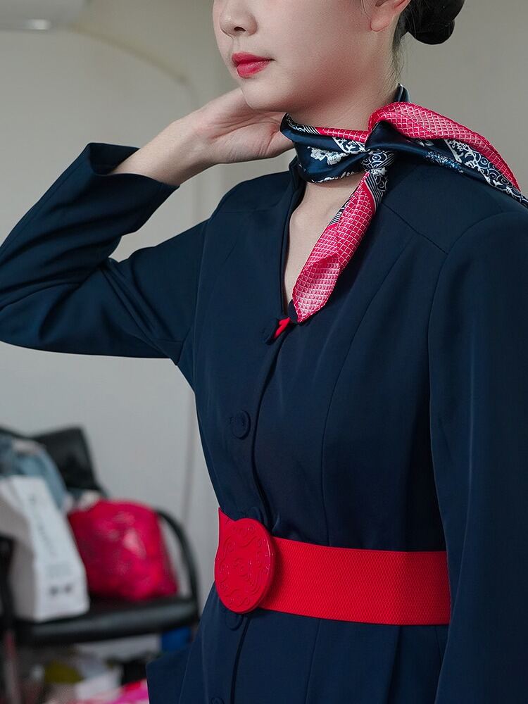 China Eastern Airlines Stewardess Uniform Flight Attendant Art Exam Clothing Women's Business Wear Classy Flight Attendant Suit Hotel Front Stage Work Wear Clothes Suit. 