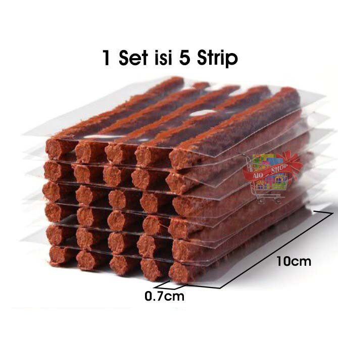 Refill Isi Ulang Karet Ban Tubles Tire Repair Tambal Lem Cacing Mobil Motor Tire Tubeless 10 cm Harga 6,965 rupiah*Gratis Ongkir